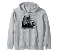 Trendy Apparel 100 Men VS 1 Gorilla Side Face Black Portrait Sweat à Capuche