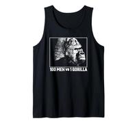Trendy Apparel 100 Men VS 1 Gorilla Side Face White Portrait Débardeur