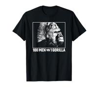 Trendy Apparel 100 Men VS 1 Gorilla Side Face White Portrait T-Shirt
