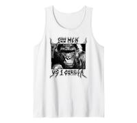 Trendy Apparel 100 Men VS 1 Gorilla Vintage Black Portrait Débardeur