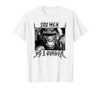 Trendy Apparel 100 Men VS 1 Gorilla Vintage Black Portrait T-Shirt