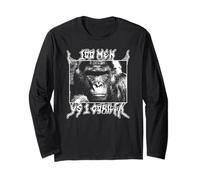 Trendy Apparel 100 Men VS 1 Gorilla Vintage White Portrait Manche Longue