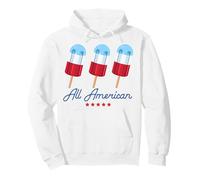 Trendy Apparel 4th of July All American Red Blue Popsicles Sweat à Capuche
