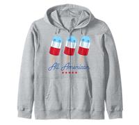 Trendy Apparel 4th of July All American Red Blue Popsicles Sweat à Capuche