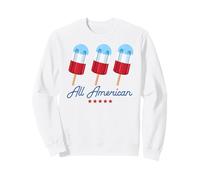 Trendy Apparel 4th of July All American Red Blue Popsicles Sweatshirt