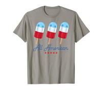 Trendy Apparel 4th of July All American Red Blue Popsicles T-Shirt
