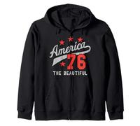 Trendy Apparel 4th of July America The Beautiful 76 Baseball Sweat à Capuche