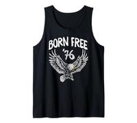 Trendy Apparel 4th of July Born Free '76 Soaring Bald Eagle Débardeur