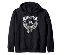 Trendy Apparel 4th of July Born Free '76 Soaring Bald Eagle Sweat à Capuche