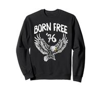 Trendy Apparel 4th of July Born Free '76 Soaring Bald Eagle Sweatshirt
