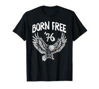 Trendy Apparel 4th of July Born Free '76 Soaring Bald Eagle T-Shirt