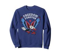 Trendy Apparel 4th of July Freedom Forever Americana Eagle Sweatshirt