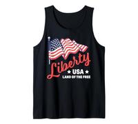 Trendy Apparel 4th of July Liberty USA Land of The Free Débardeur