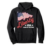 Trendy Apparel 4th of July Liberty USA Land of The Free Sweat à Capuche