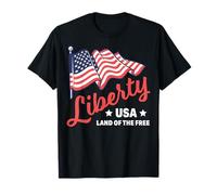Trendy Apparel 4th of July Liberty USA Land of The Free T-Shirt
