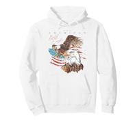 Trendy Apparel 4th of July The American Bald Eagle US Flag Sweat à Capuche