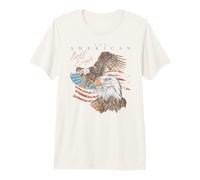 Trendy Apparel 4th of July The American Bald Eagle US Flag T-Shirt Haut de Gamme