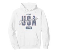 Trendy Apparel 4th of July USA America Since 1776 Bold Text Sweat à Capuche