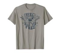 Trendy Apparel America Wild and Free Bald Eagle and Stars T-Shirt