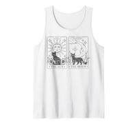 Trendy Apparel Black Cats Tarot Cards The Sun and The Moon Débardeur
