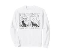 Trendy Apparel Black Cats Tarot Cards The Sun and The Moon Sweatshirt