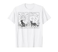 Trendy Apparel Black Cats Tarot Cards The Sun and The Moon T-Shirt