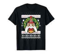 Trendy Apparel Christmas Cute Cat Wreath Ugly Sweater T-Shirt