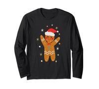 Trendy Apparel Christmas Happy Little Gingerbread Man Cookie Manche Longue