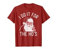 Trendy Apparel Christmas I Do It for The HO's Santa Clause T-Shirt