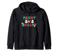 Trendy Apparel Christmas Merry N' Bright Happy Snowman Sweat à Capuche