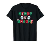Trendy Apparel Christmas Merry N' Bright Happy Snowman T-Shirt
