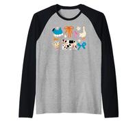 Trendy Apparel Cute Farm Animals Flowers and Bows Showcase Manche Raglan