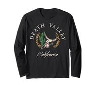 Trendy Apparel Death Valley California Bovine Longhorn Skull Manche Longue