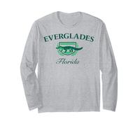 Trendy Apparel Everglades Florida Alligator Crest and Shield Manche Longue