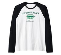 Trendy Apparel Everglades Florida Alligator Crest and Shield Manche Raglan
