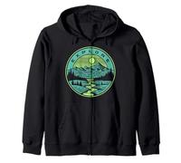 Trendy Apparel Explore Night Sky Pocket Forest Lake Hiker Sweat à Capuche