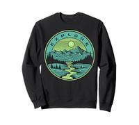 Trendy Apparel Explore Night Sky Pocket Forest Lake Hiker Sweatshirt