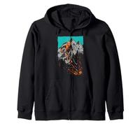 Trendy Apparel Extreme Sport Mountain Biker Scenic Back Drop Sweat à Capuche