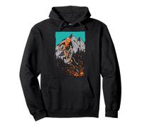 Trendy Apparel Extreme Sport Mountain Biker Scenic Back Drop Sweat à Capuche
