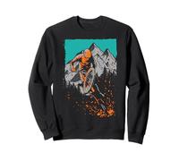 Trendy Apparel Extreme Sport Mountain Biker Scenic Back Drop Sweatshirt