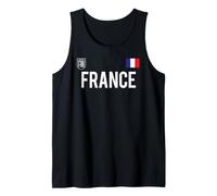Trendy Apparel France Bold Text National Crest & Flag Badge Débardeur