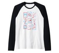 Trendy Apparel Game Day Go Team Baseball Stamps Collage Manche Raglan