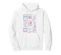 Trendy Apparel Game Day Go Team Baseball Stamps Collage Sweat à Capuche