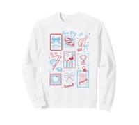 Trendy Apparel Game Day Go Team Baseball Stamps Collage Sweatshirt