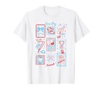 Trendy Apparel Game Day Go Team Baseball Stamps Collage T-Shirt
