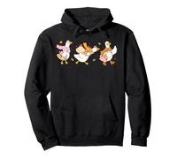Trendy Apparel Geese with Scarfs on an Autumn Fall Stroll Sweat à Capuche