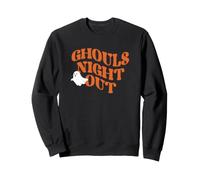 Trendy Apparel Halloween Ghouls Night Out Cute Ghost Quote Sweatshirt