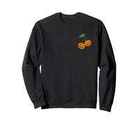 Trendy Apparel Halloween Jack O Lantern Pumpkin Left Chest Sweatshirt