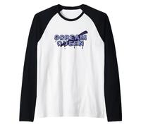 Trendy Apparel Halloween Scream Queen Horror Typography Manche Raglan