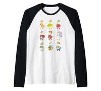 Trendy Apparel Happy Geese Grid of Summer Time Costumes Manche Raglan